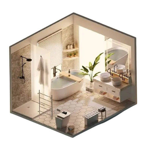 Banheiro planejado de luxo em Goiânia