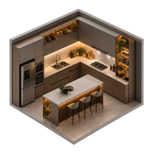 Cozinha planejada sob medida em Goiânia